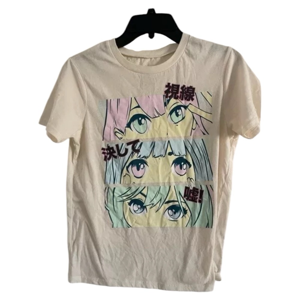 LOVE TRIBE Japanese Women's White Graphic T-Shirt (X-SMALL) - Picture 1 of 2